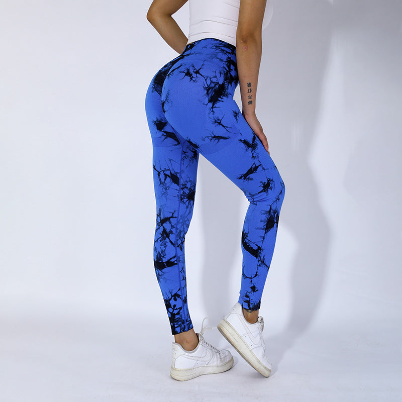 Euro Tie-Dye High-Waist Butt-Lifting Yoga Pants