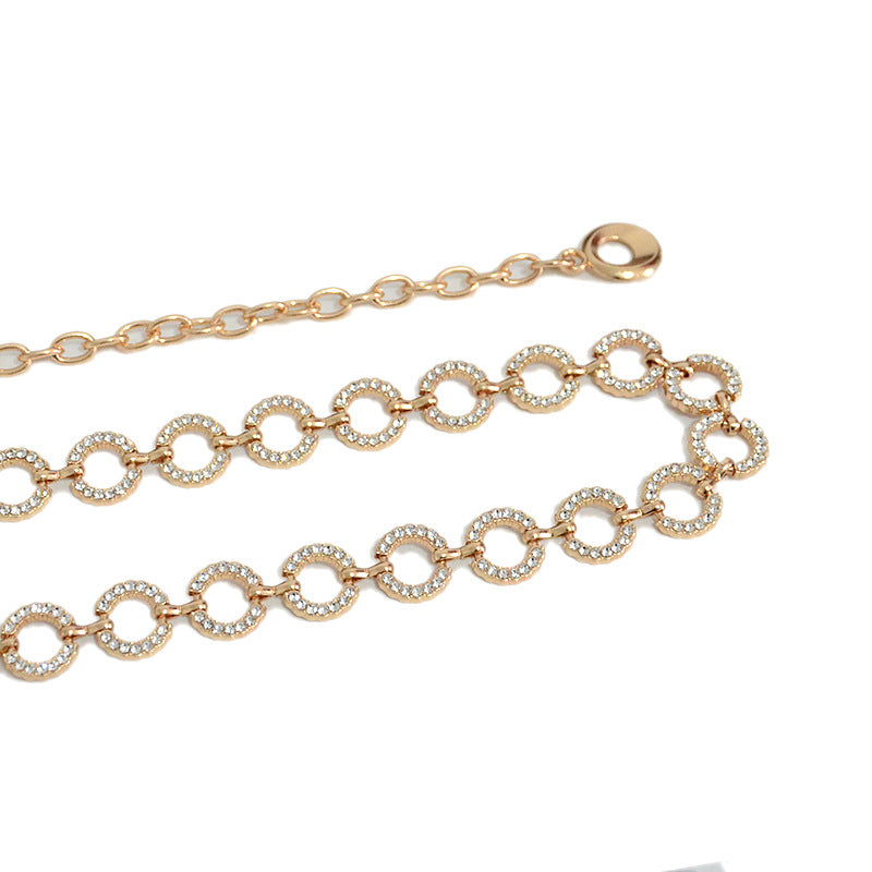 Ring buckle metal chain waist chain