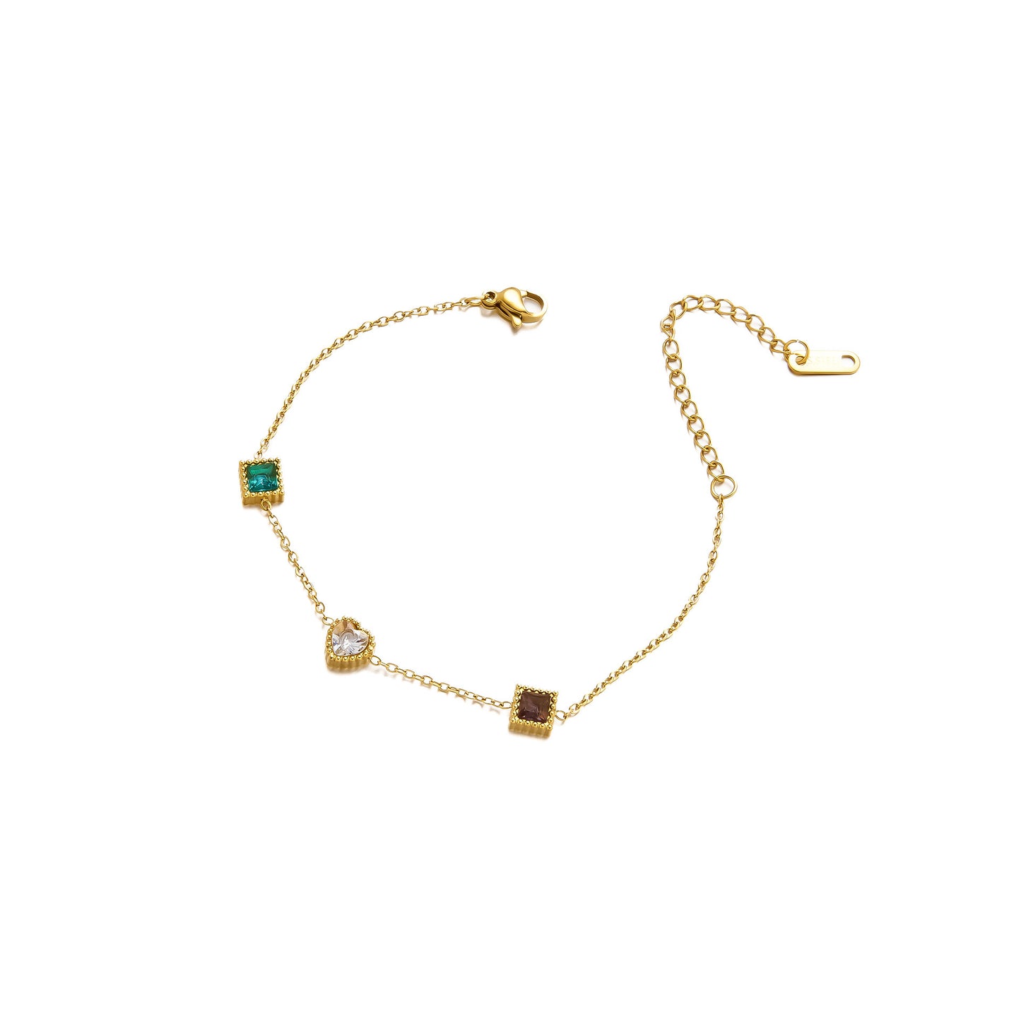 Titanium Steel Geometric Love Bracelet