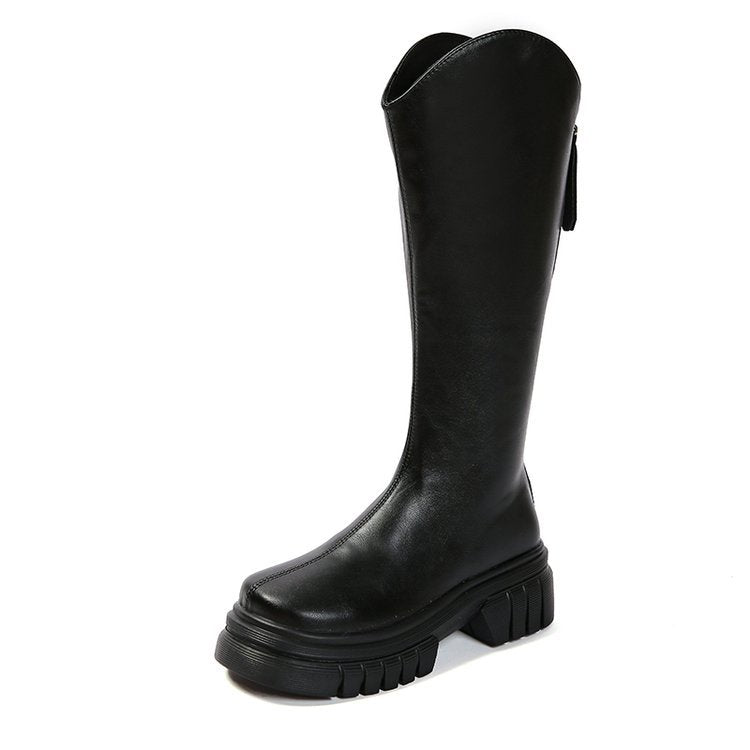 Tall Back Zipper Knight Boots Women