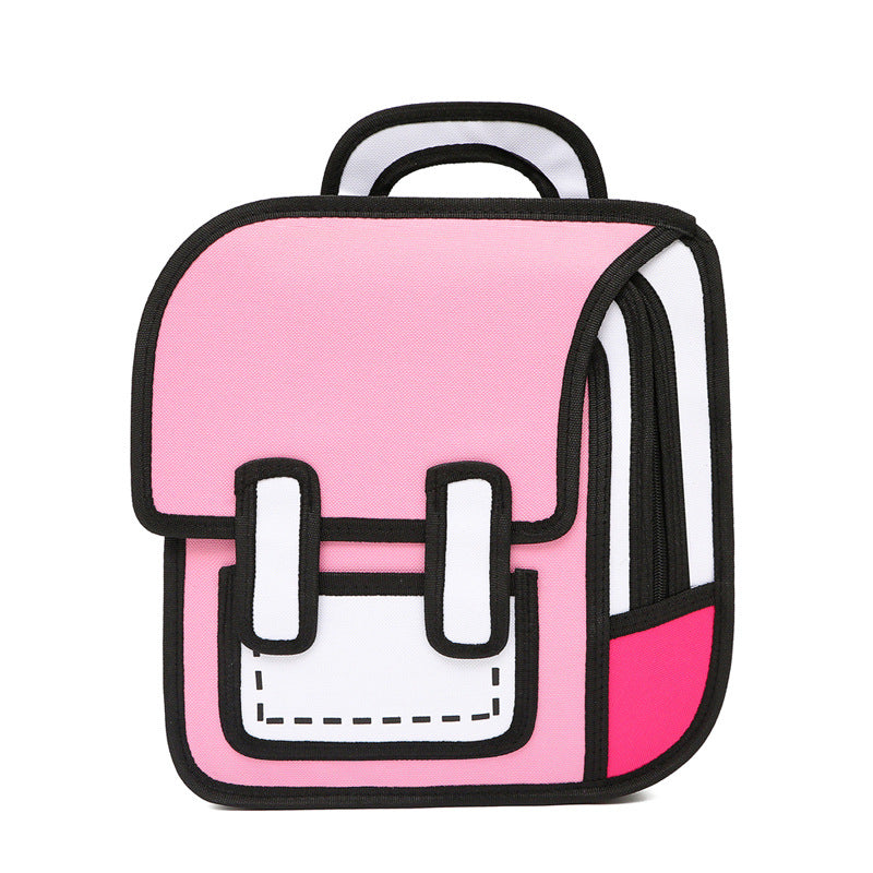 Mochila escolar de jardín de infantes de segunda dimensión.