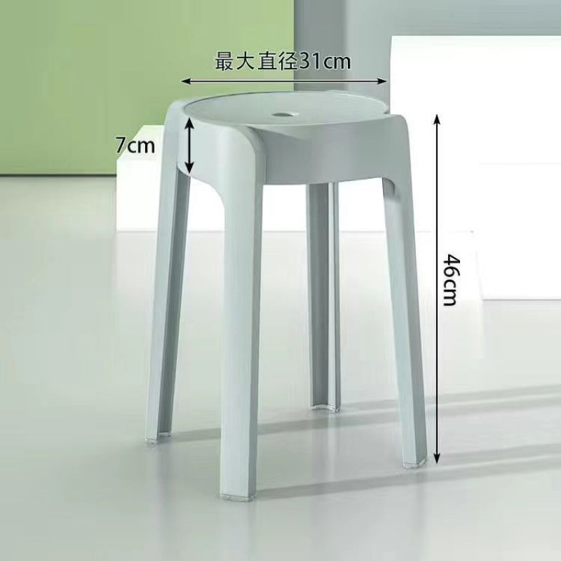 Thick Plastic Stool Stackable Home