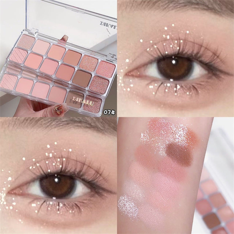 Paleta de sombras de ojos en tonos tierra mate de 12 colores