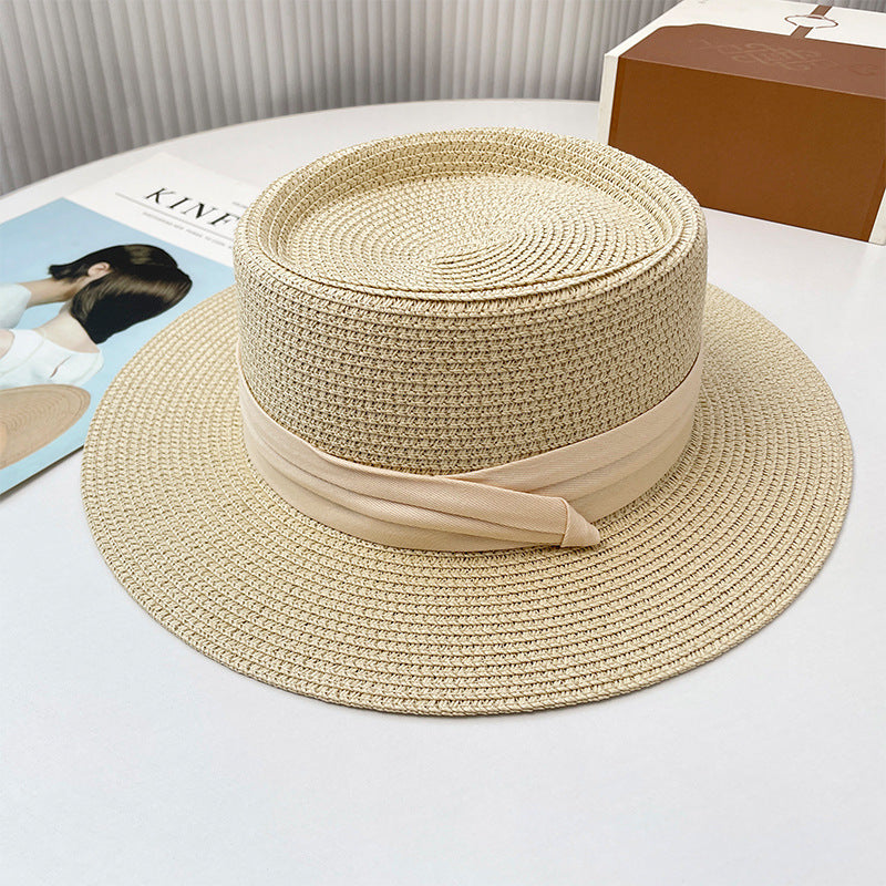 Sombrero de paja plegable popular Sombrero para el sol de ala ancha estilo británico