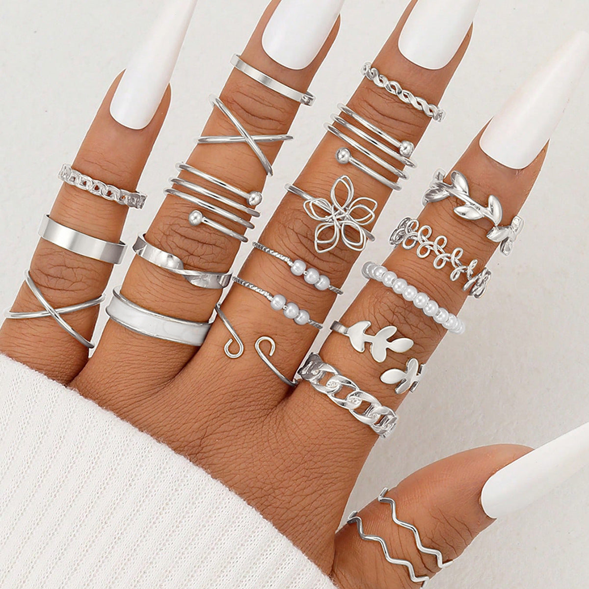 Butterfly Wave Multi-Joint Ring Set