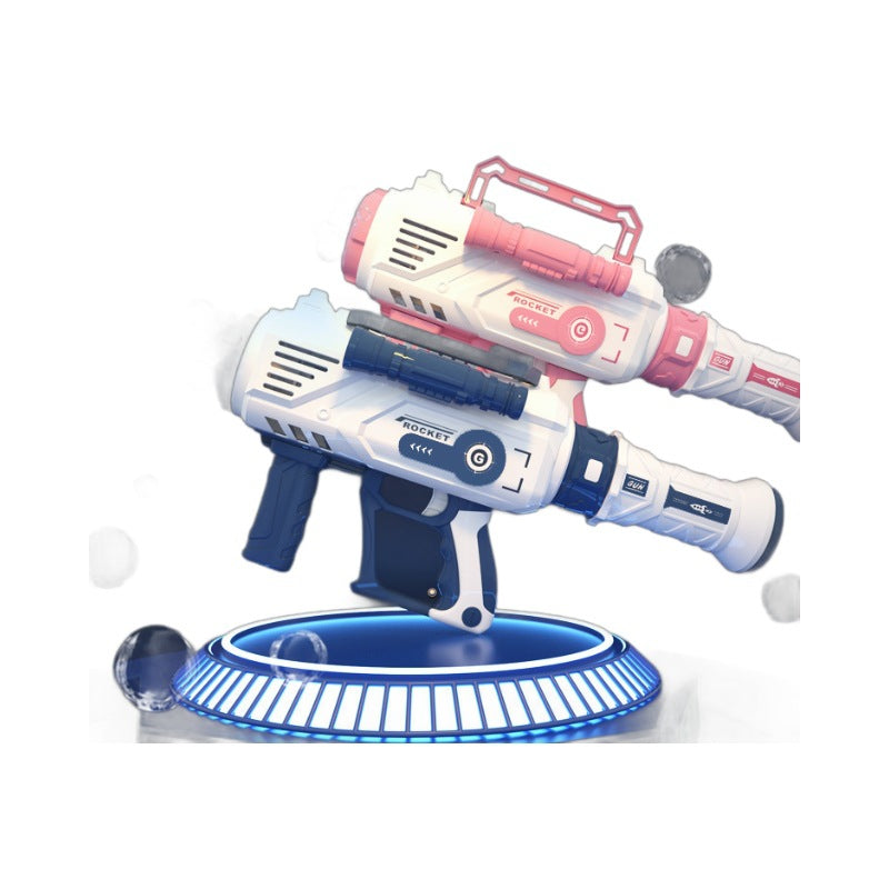 Máquina de burbujas de cohetes de 12 hoyos, pistola de burbujas eléctrica de mano automática