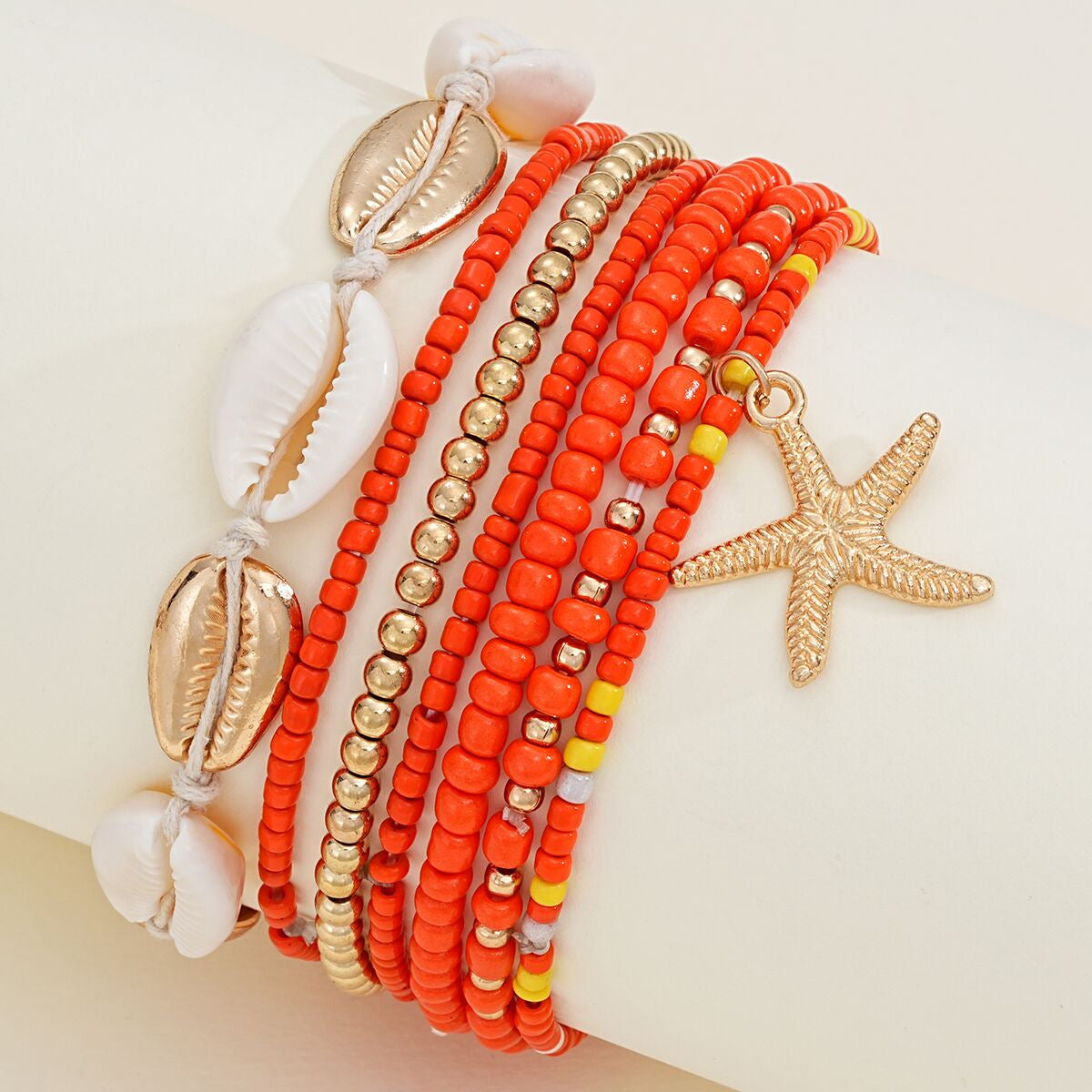 Bohemian Shell & Starfish Layered Anklet