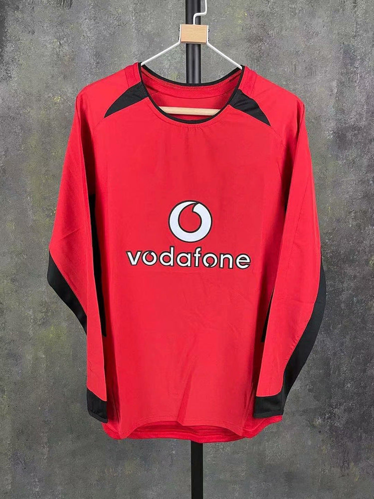 Camiseta retro de manga corta de los Red Devils Van Nistelrooy Beckham Ronaldo 02-04