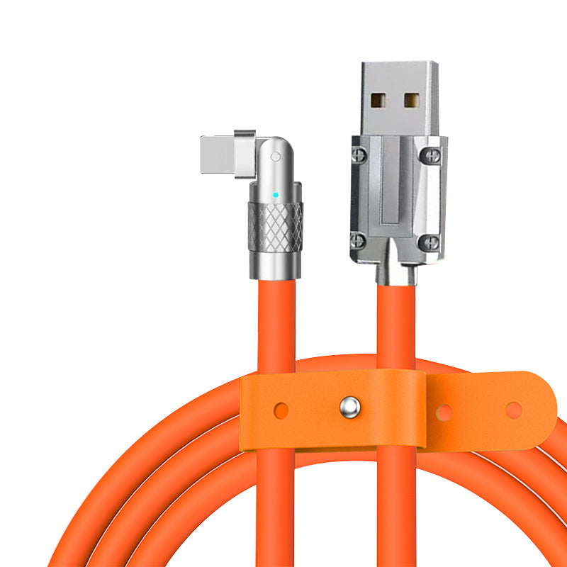 Cable de carga rápida tipo C de aleación de zinc giratorio de 180°