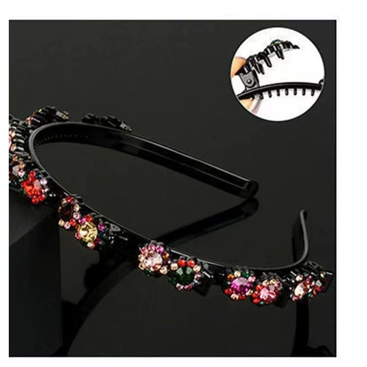 Sunflower rhinestone broken hair headband