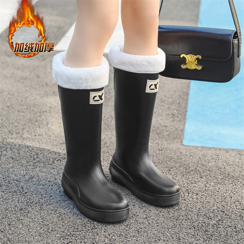 Tall tube rain shoes women's fashion
