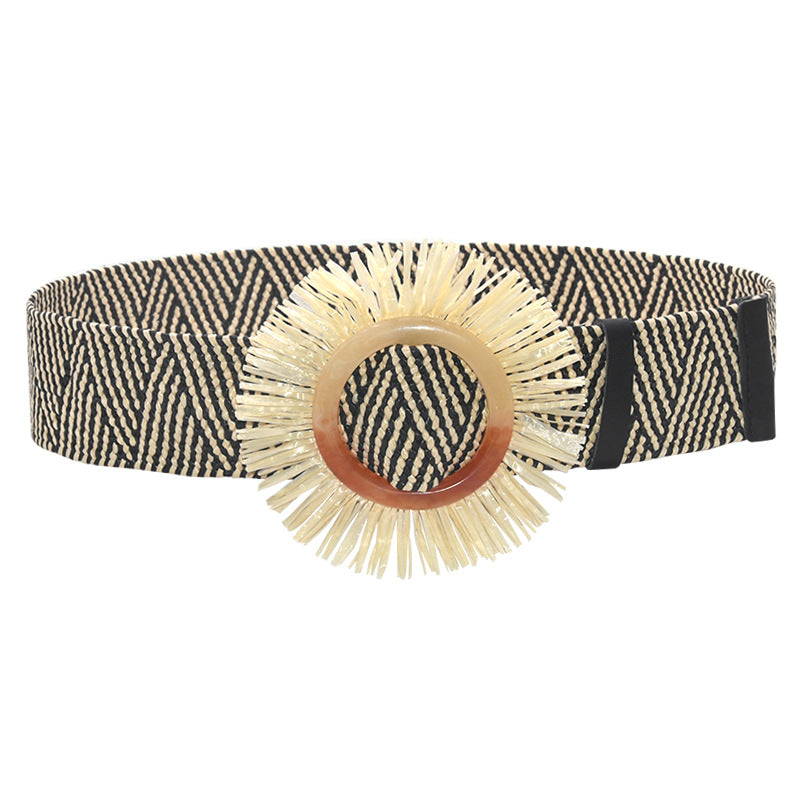 Casual woven belt belt waist seal