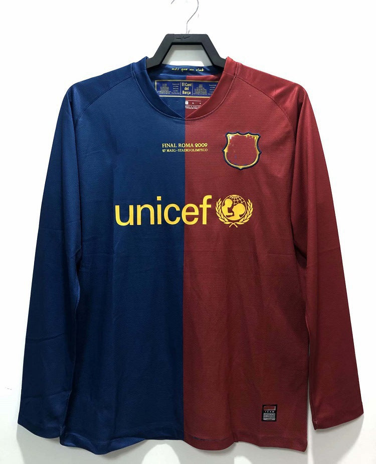 08-09 Barça 10 Messi Eto'o 14 Henry Xavi Iniesta Camiseta retro local/visitante