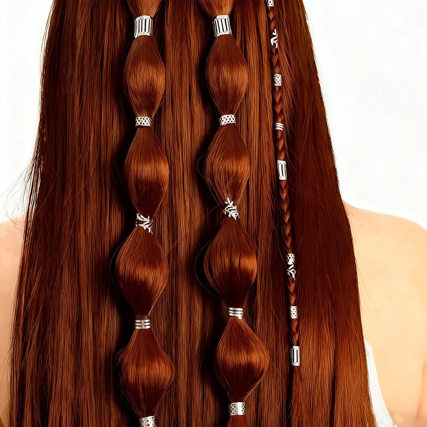 40Pcs Gold Hair Extension Rings