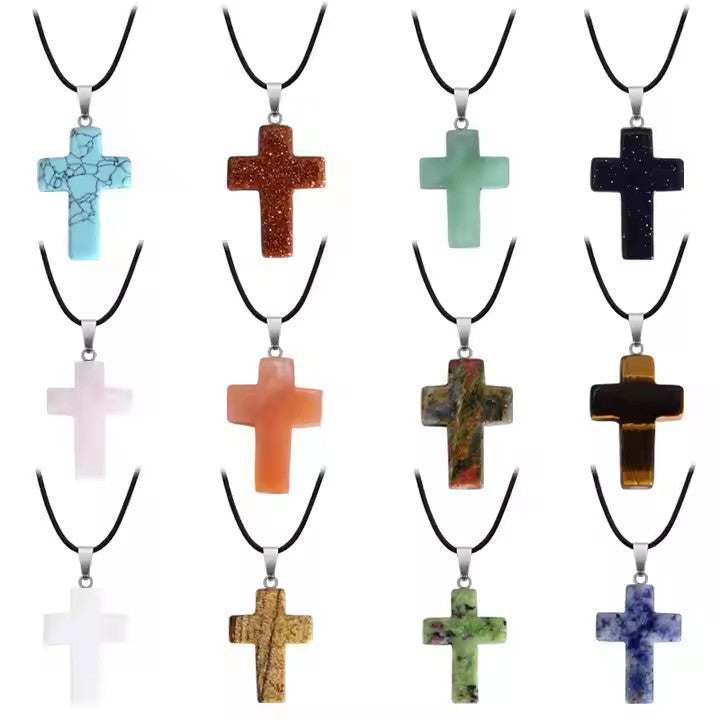 100pcs/pack mixed color heart star cross hexagonal column pendant