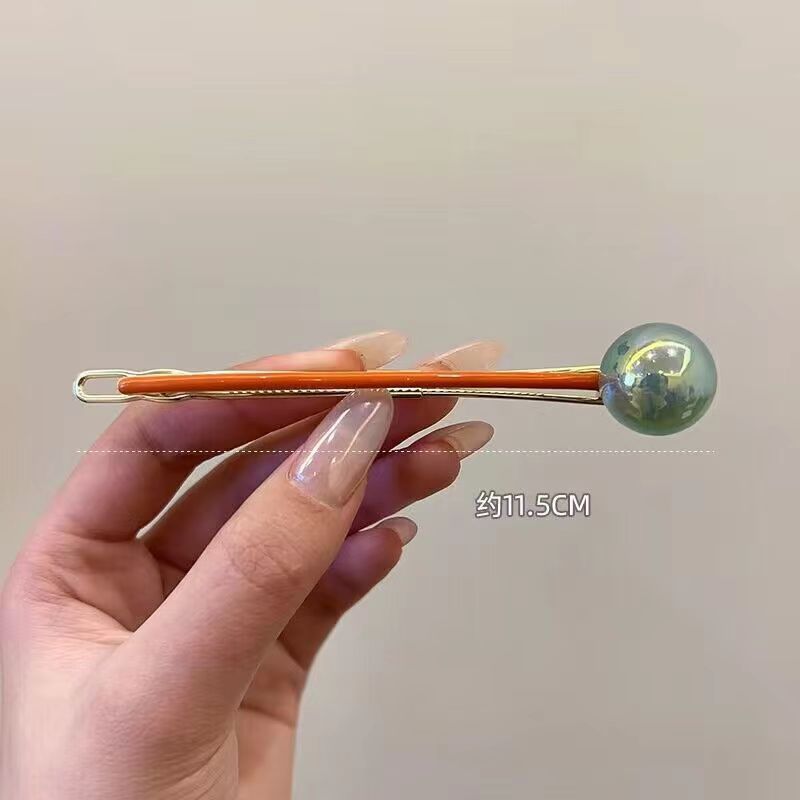 Round ball one-word clip lollipop hairpin