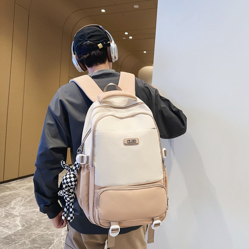 Mochila para estudiantes de campus de color liso que combina con todo