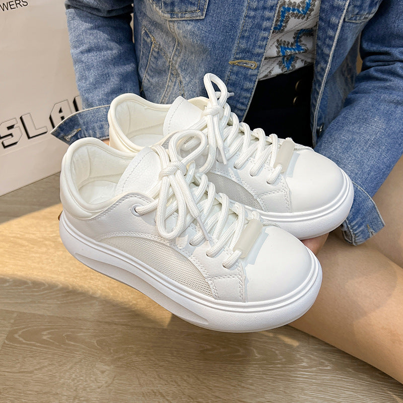 White breathable fashionable hollow shoes for women