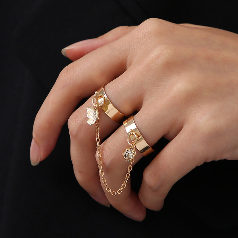 Anillo abierto estilo punk para hombre y mujer.