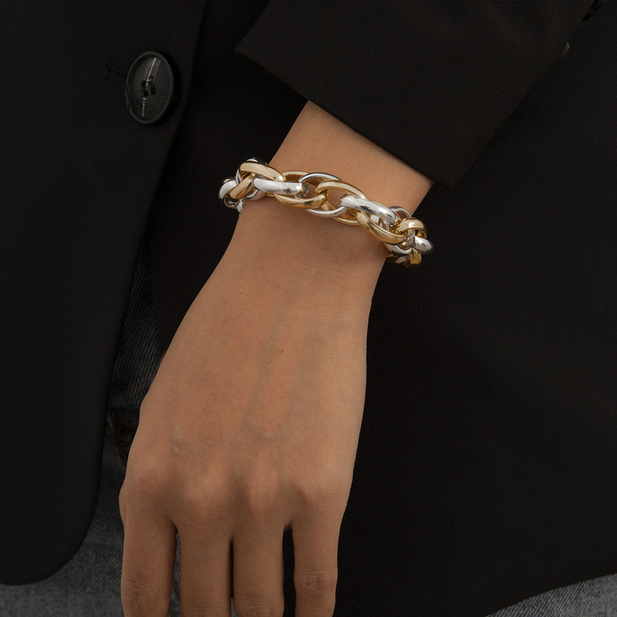 Pulsera de cadena hueca de una sola capa