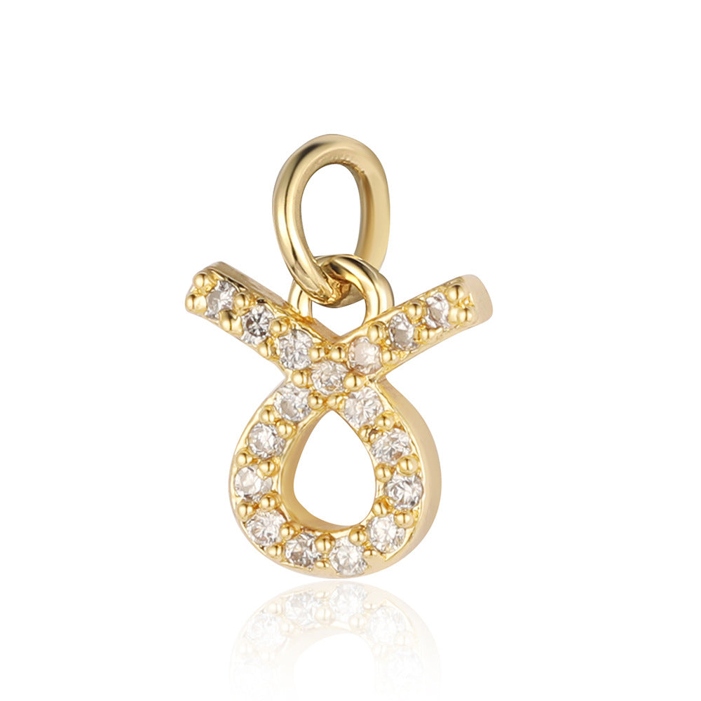 Twelve constellations copper zircon pendant
