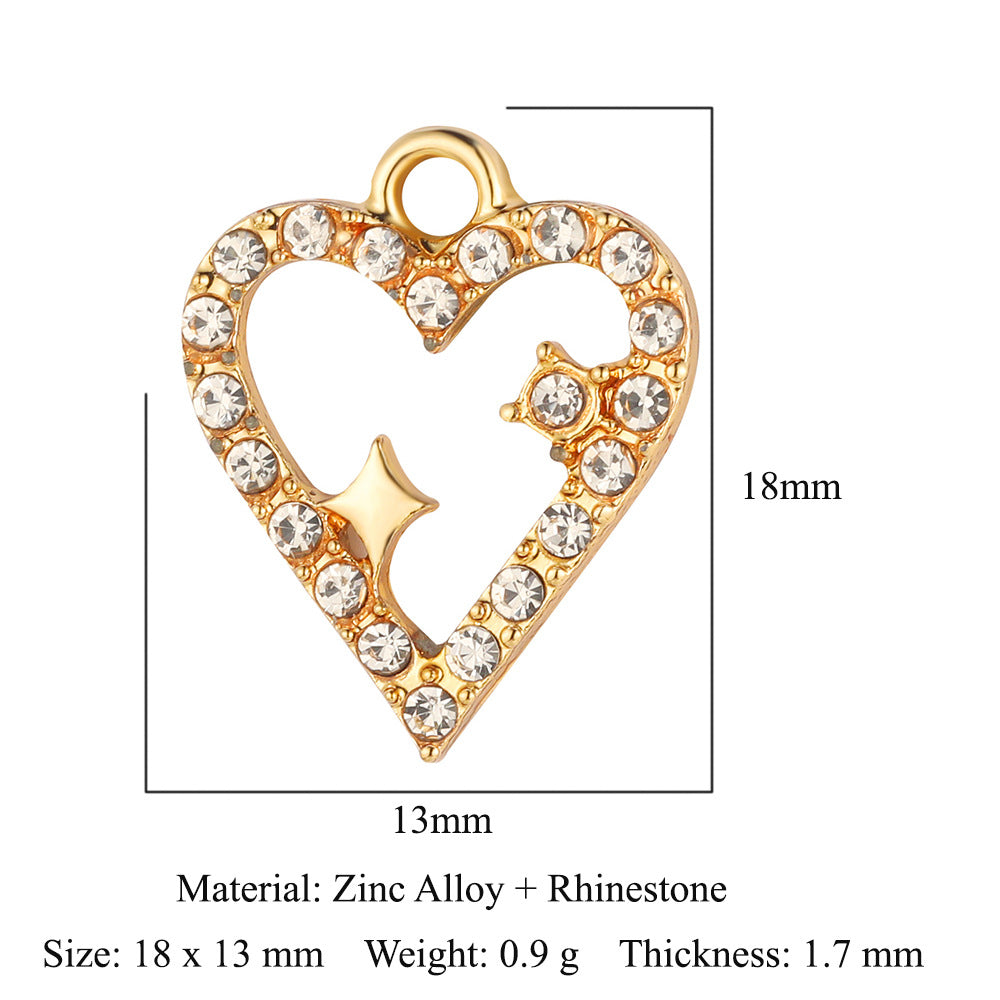 5pcs/bag, alloy necklace, earrings and pendant.
