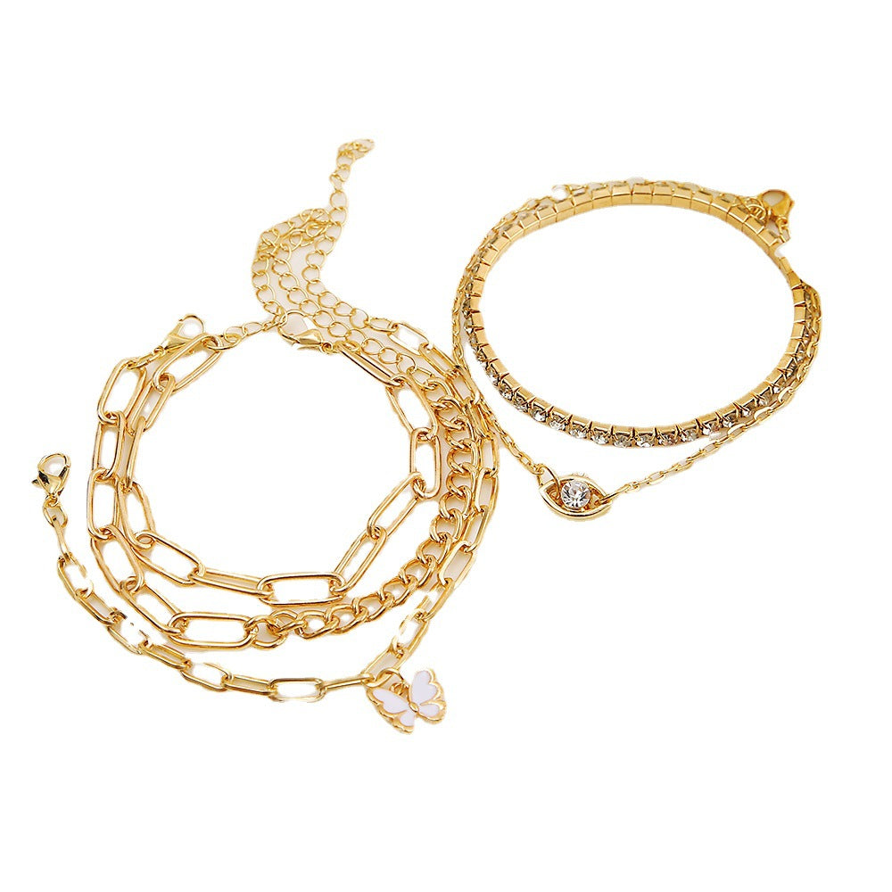 Geometric Butterfly Diamond Bracelet