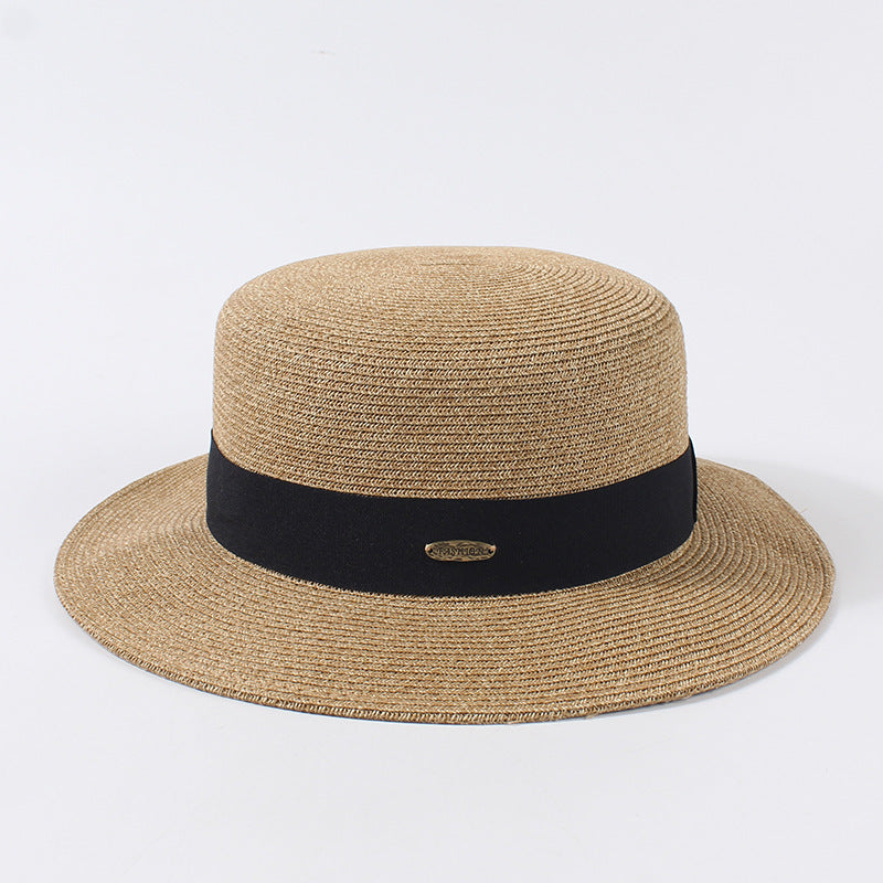 Paper Woven Hat Women's Summer Beach Sun French UV Protection