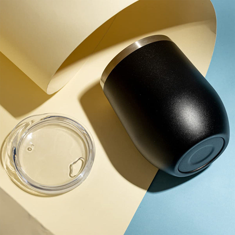 12Oz champagne glass inside and outside 304 stainless steel double egg cup