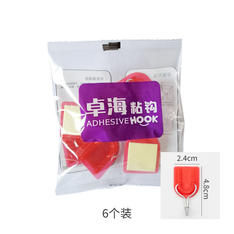 Plastic No-Trace Hooks (6-Pack)