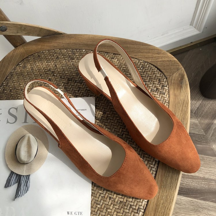 Suede chunky women's shoes
