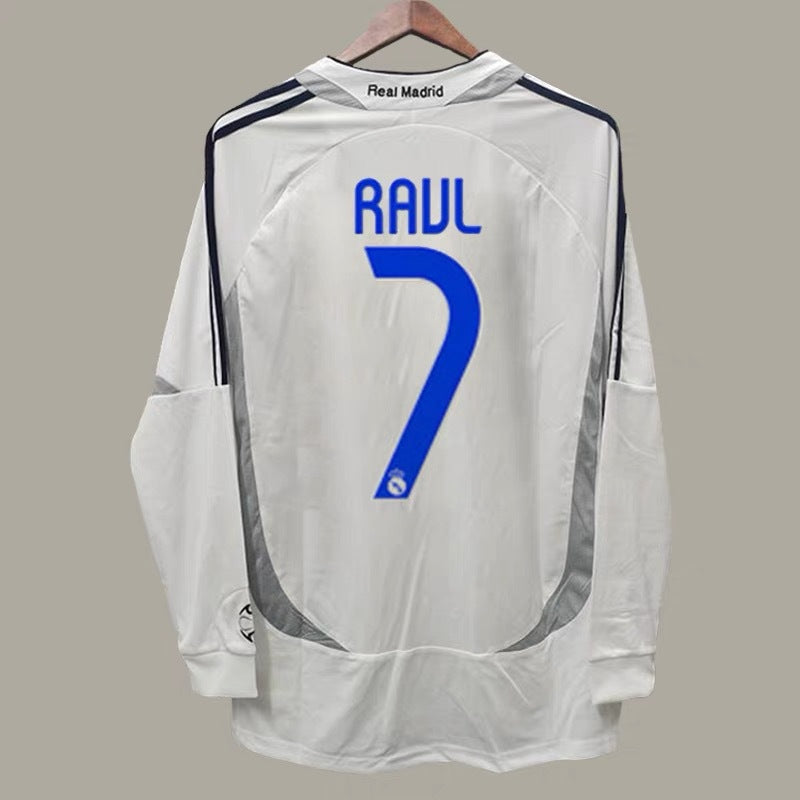 06-07 Real Madrid Retro Local Visitante Ronaldo Beckham Ra¨²l Guti Jersey