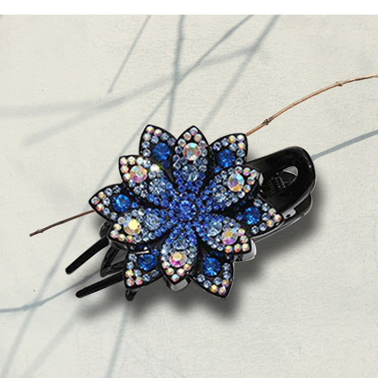 Side flower rhinestone ins headdress