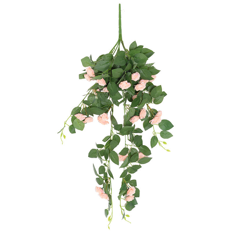 Flores artificiales para colgar en la pared de rosas.