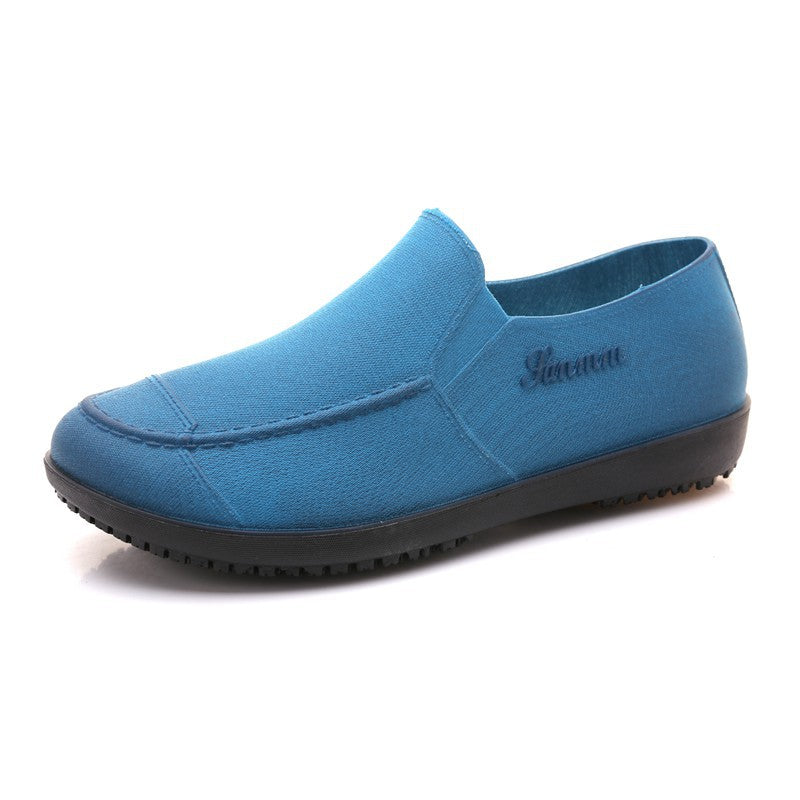 Wear-resistant low-top rain shoes men's thick soles