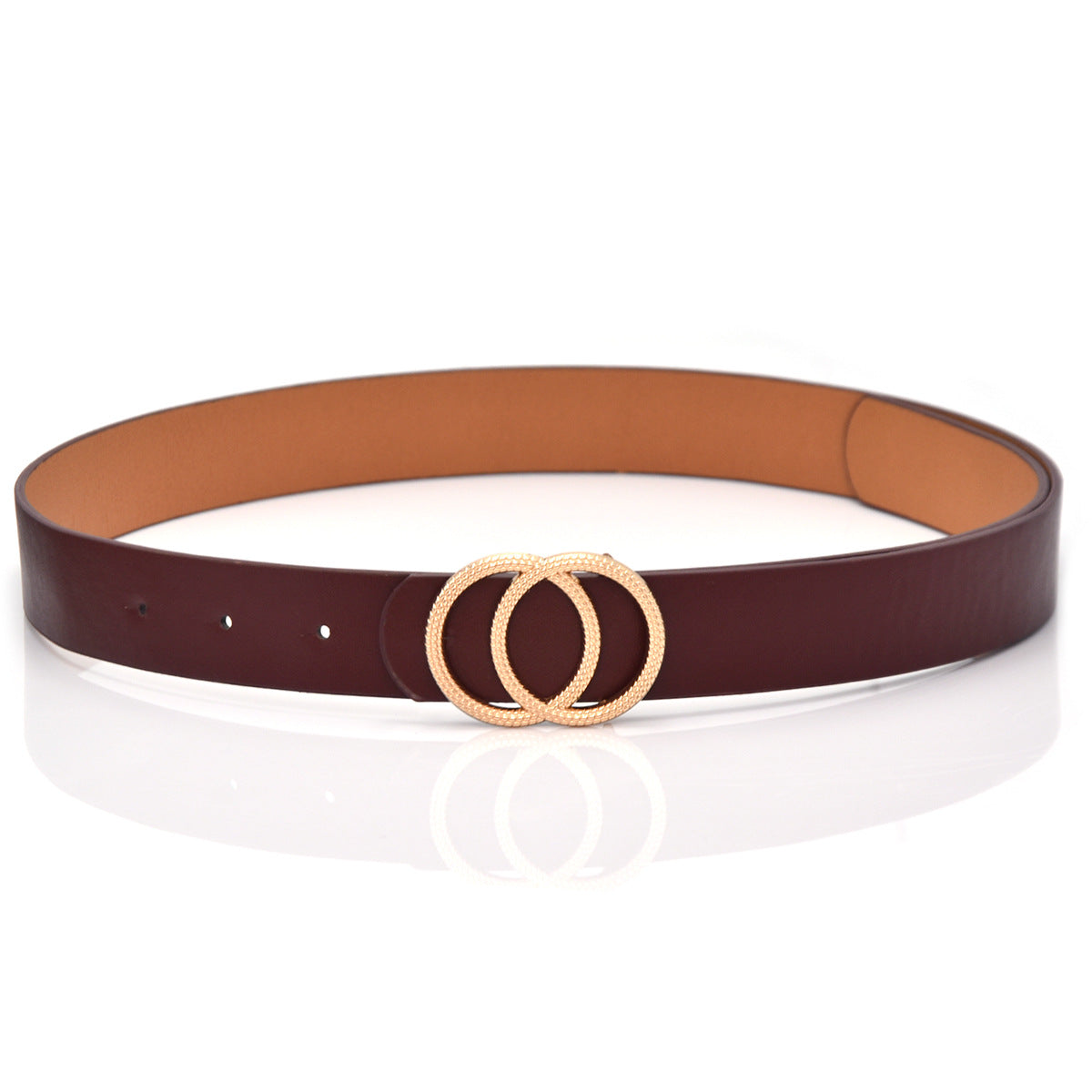 Round buckle belt for women, casual