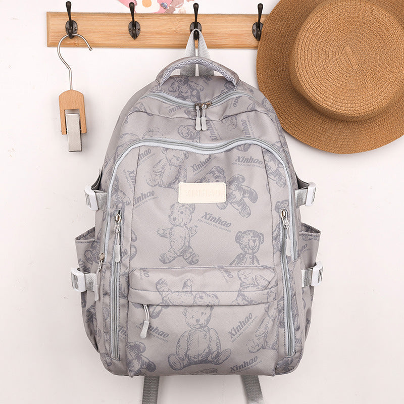 Simple travel computer backpack schoolbag