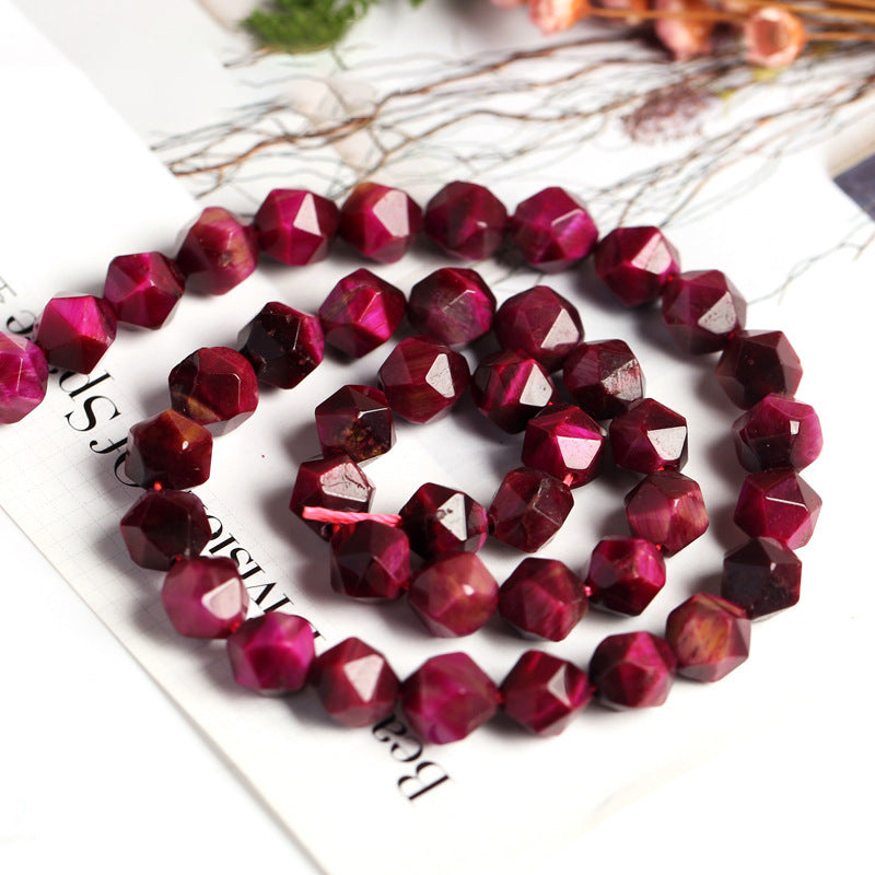 Tiger eye cut rhombus beads loose beads
