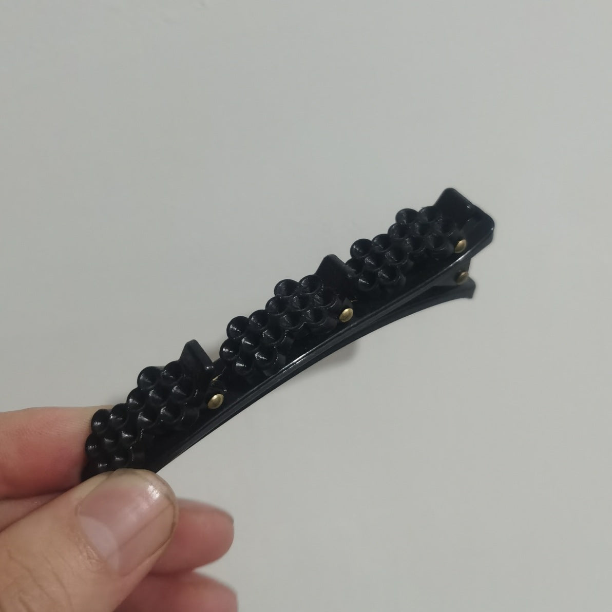 Rhinestone side clip sticky flower hairpin