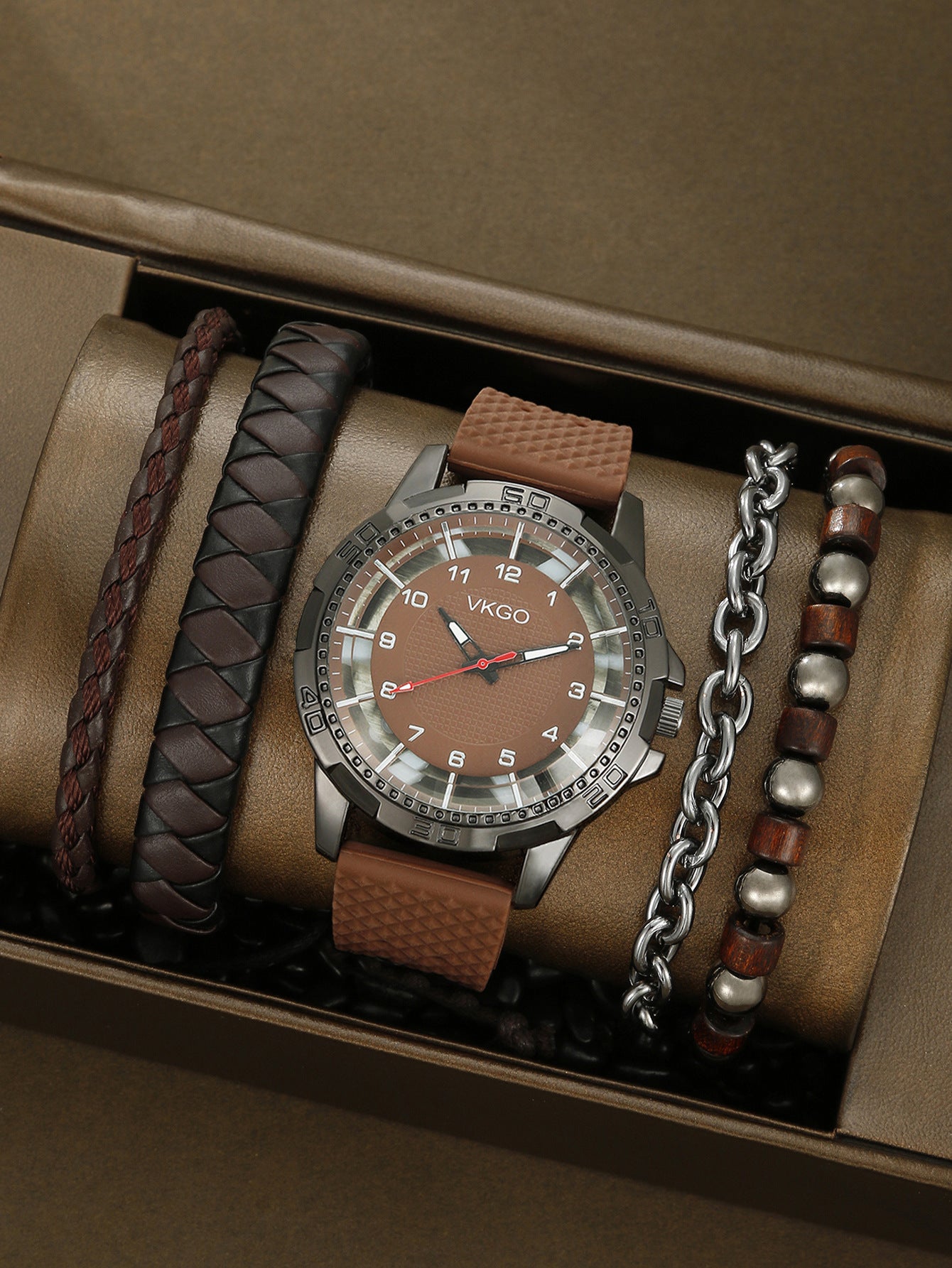 Men's Sports Bracelet Set Quartz Watch