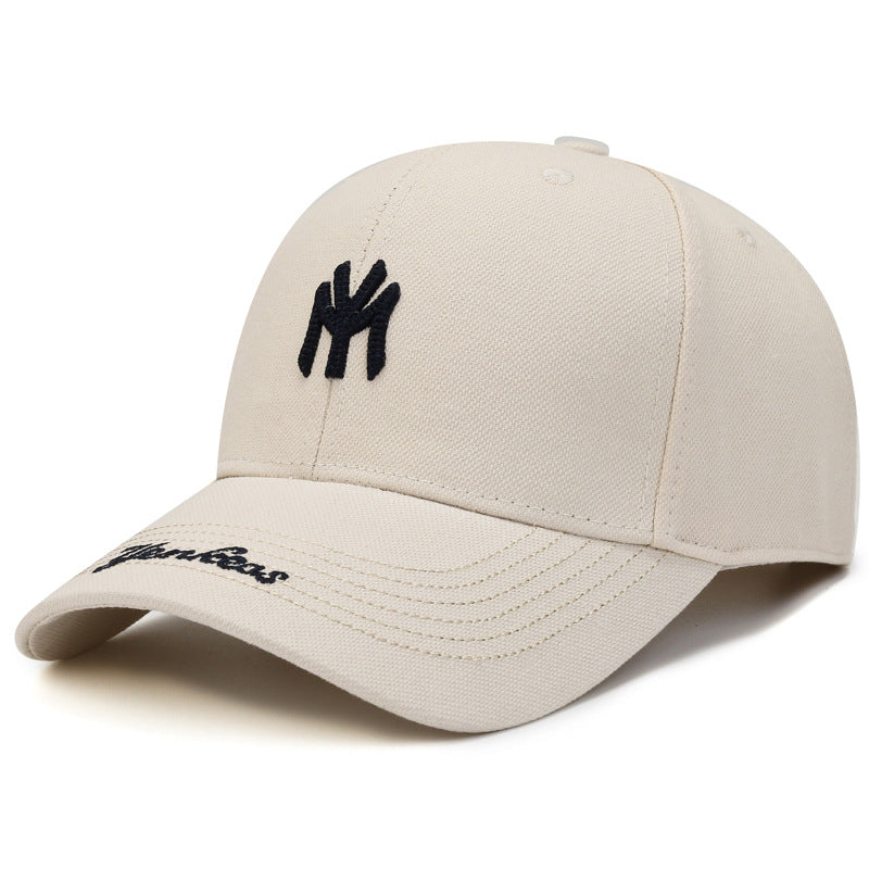 Gorra de béisbol con protección solar y letras de marca de moda
