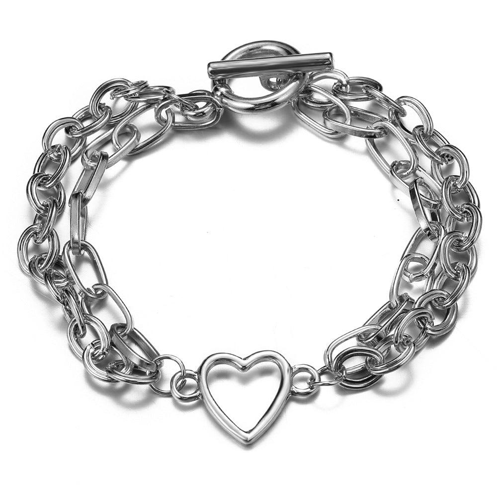 Double-Layer Heart Anklet