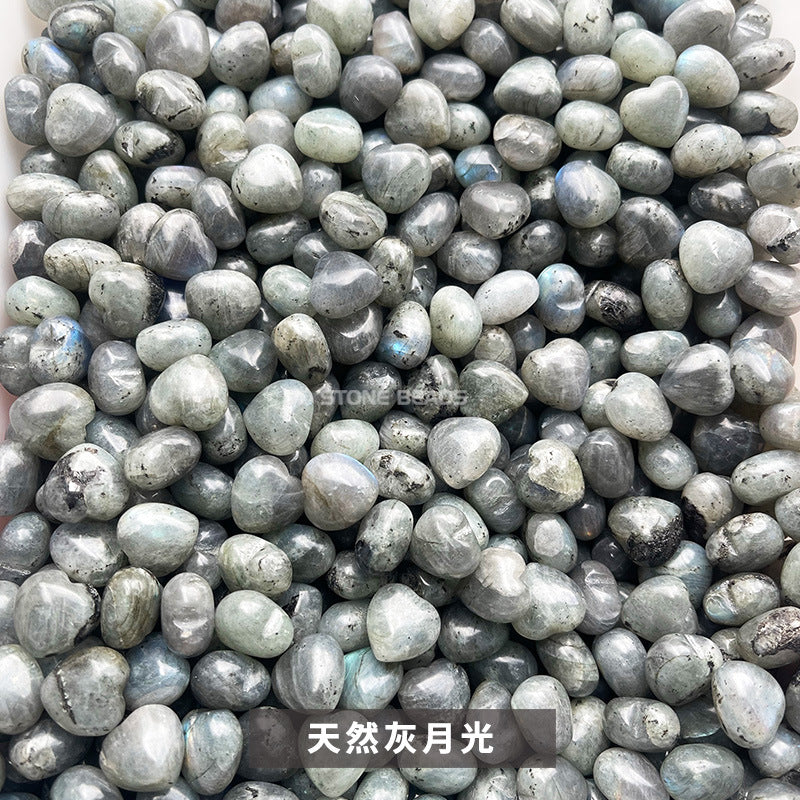 15Mm pink crystal peach heart semi-precious stone