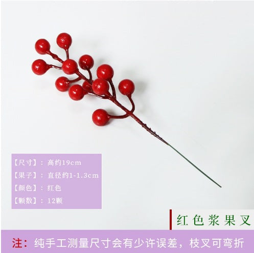 Small red fruit simulation eucalyptus money fortune material wholesale