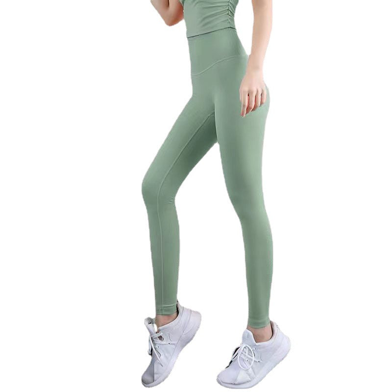 Pantalones de yoga de cintura alta para mujer con estampado de melocotón