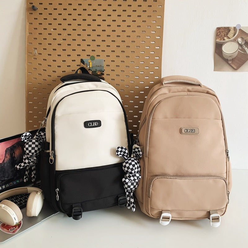 Mochila para estudiantes de campus de color liso que combina con todo