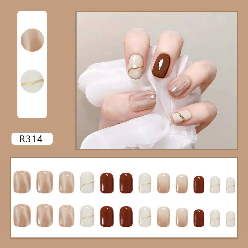 Wearable Removable Fake Nail Stickers Short Long