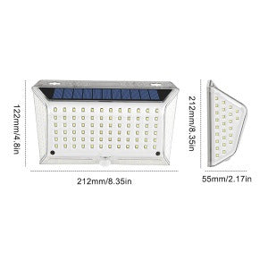 Lámpara solar de pared con sensor de movimiento de tres lados