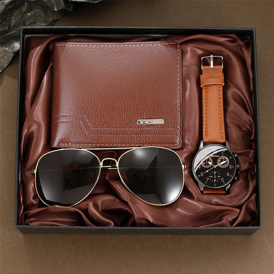 Watch Wallet Sunglasses 3-piece Gift Box Set