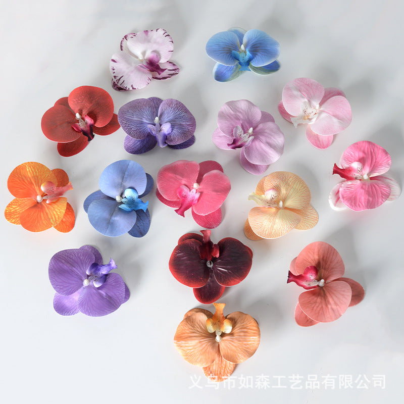 Cabeza de flor de orquídea mariposa de laminación 3D de simulación